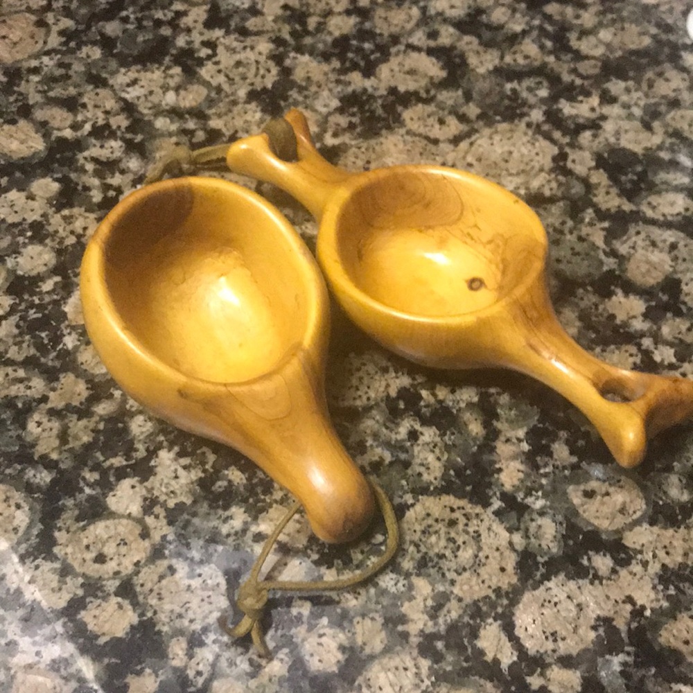 Handmade wooden scoops